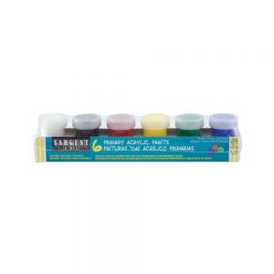 6 Primary Acrylic Paints Sargent Art