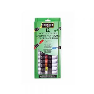 12 Acrylic Colors Paints tube Sargent Art