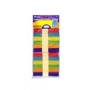 100 Colored Craft Sticks