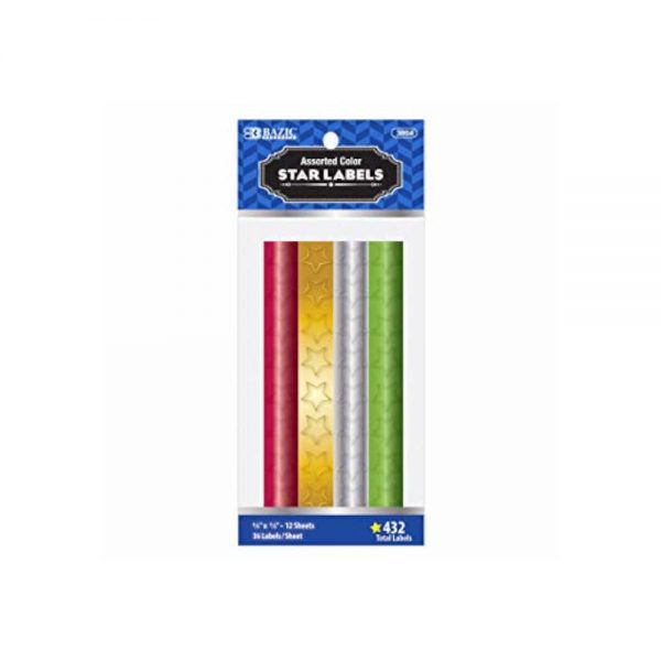 Star Labels Assorted color