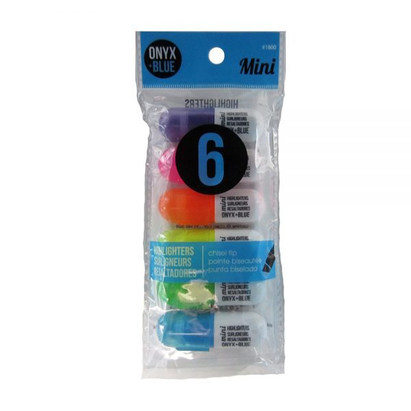Highlighter 6 pack Onix +Blue