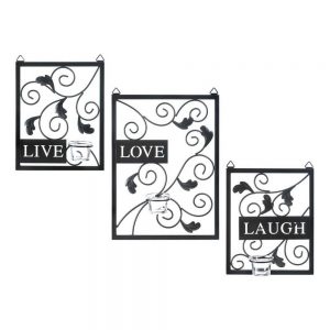 Essential Home Essence Live, Laugh, Love Wall Sconce Set (3 Piece)