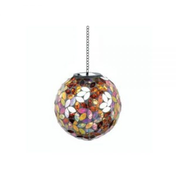 Summer Terrace Pink Solar Mosaic Ball - Image 3