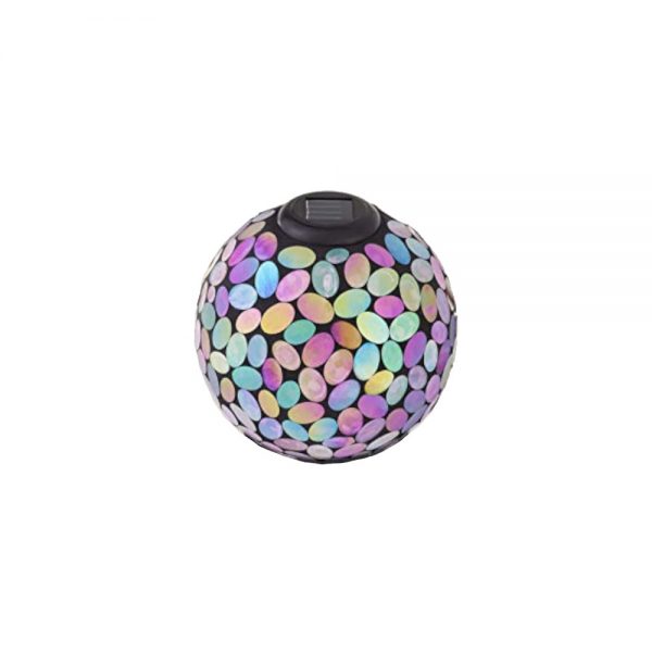 Summer Terrace Pink Solar Mosaic Ball - Image 2